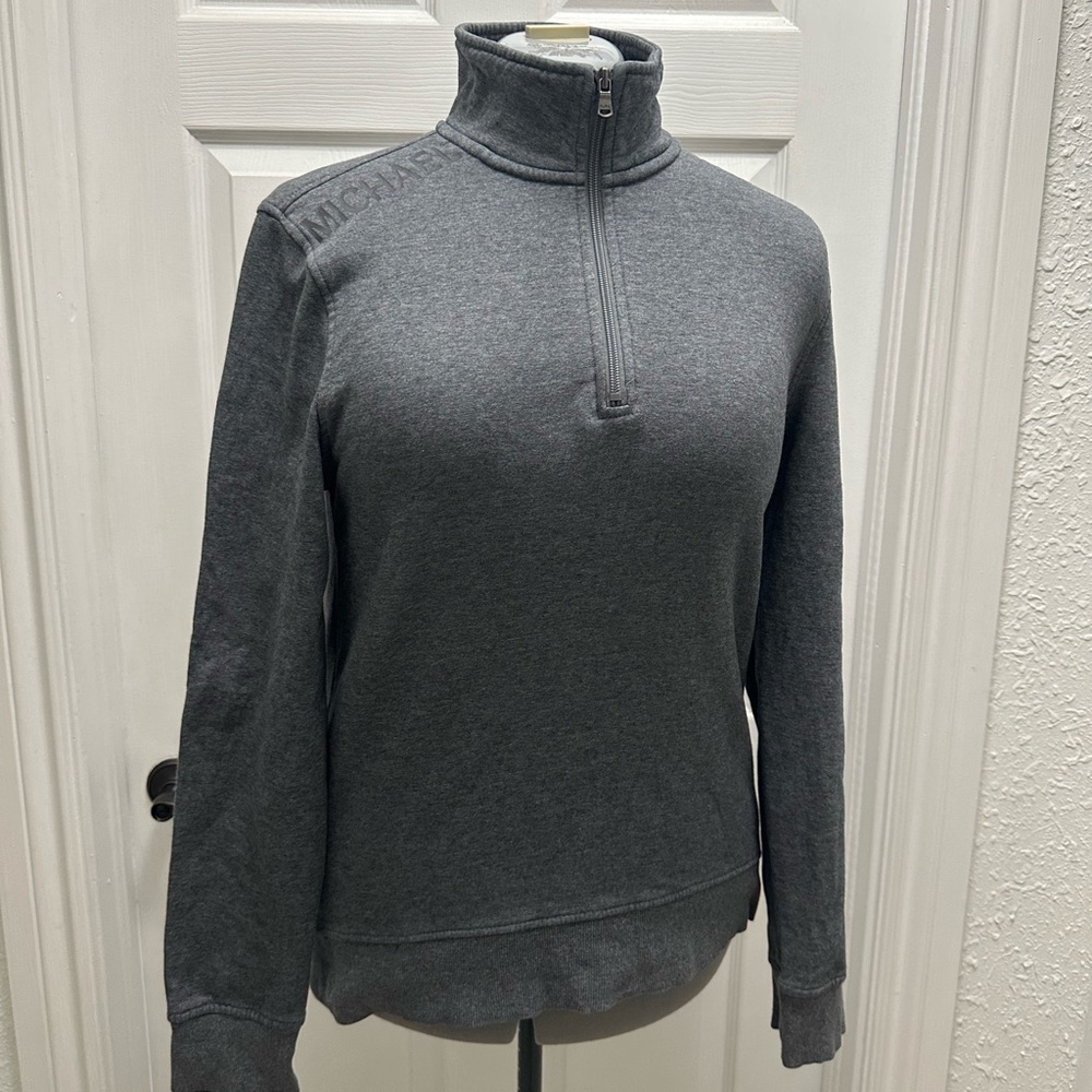 Michael Kors Charcoal Quarter-Zip Sweater